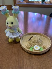 Vintage TOMY Tea Bunnies Playset Buttercup Honey Bunny  Matching Hat