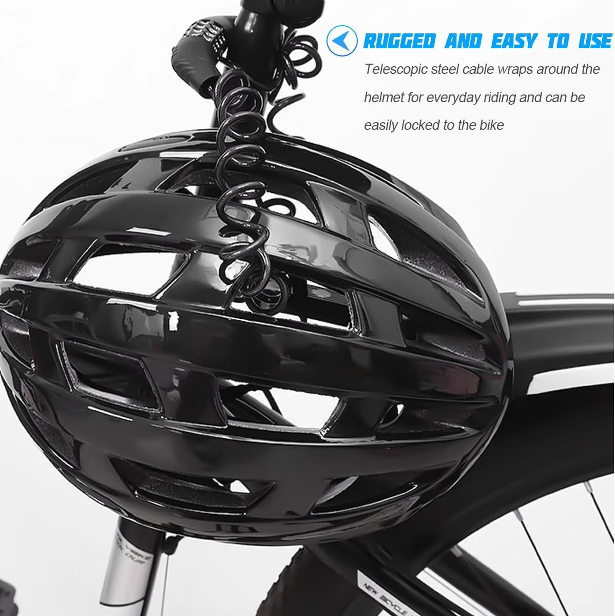 Retractable Small Bike Cable Lock with 4 Digit Combination Code, Anti Theft Lock