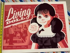 Twilight Zone Living Doll Talky Tina RARE NUMBERED 96/230 Print Poster 24 X 18”