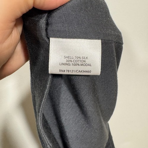 EILEEN FISHER Maxirock grau Seide Baumwolle Jersey Flatter Gr. Small Pull On - Bild 7 von 7