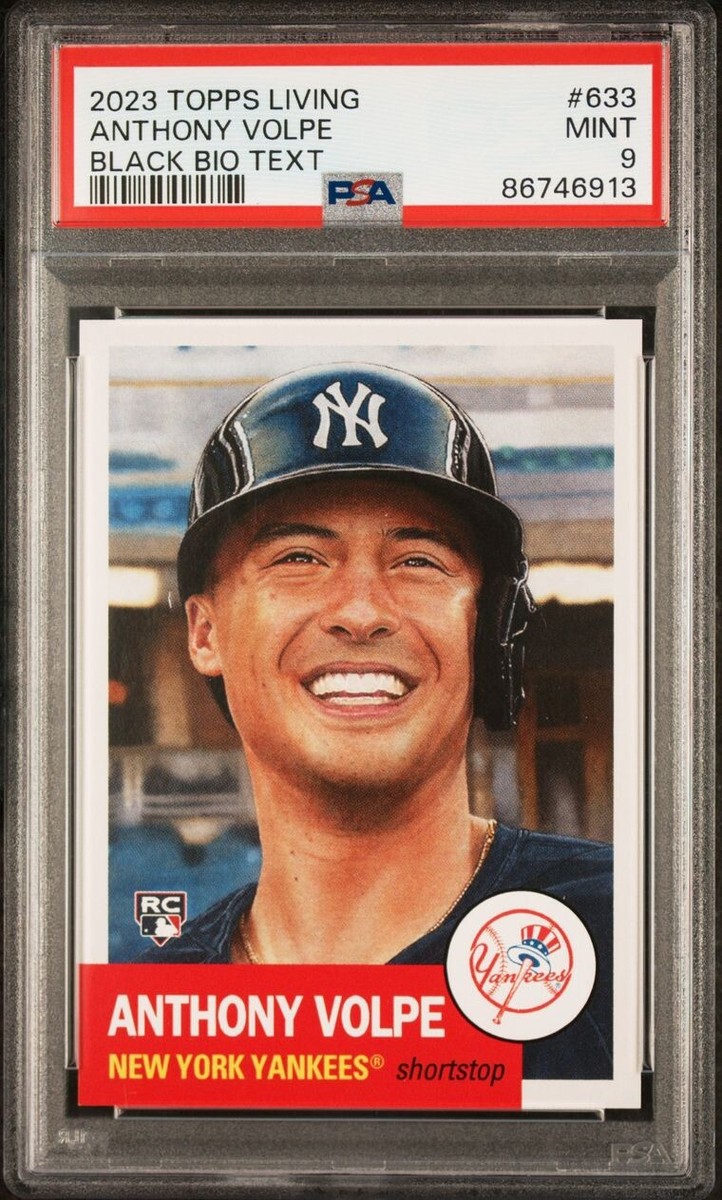 Topps MLB Living Set Card #633 - Anthony Volpe - Black Bio Text