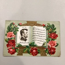1911 Abraham Lincoln Quote Preserve Protect Defend Postcard