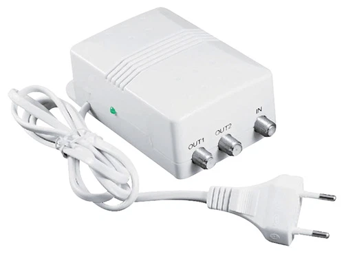 AMPLIFICATORE ANTENNA DI LINEA TV DA INTERNO DIGITALE TERRESTRE 1IN-2OUT 27dB - Immagine 2 di 2