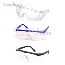 1-4pcs Safety Glasses Clear Lens Anti-Fog & Anti-Scratch Eye Protection Work Lab