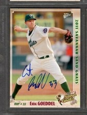 2011 Multi-Ad #2 Erik Goeddel Savannah Sand Gnats Signed Autograph (PP9) SWSW