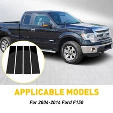 4pcs Pillar Posts Door Window Trim Cover Kit For 2004-2014 Ford F150 Accessories