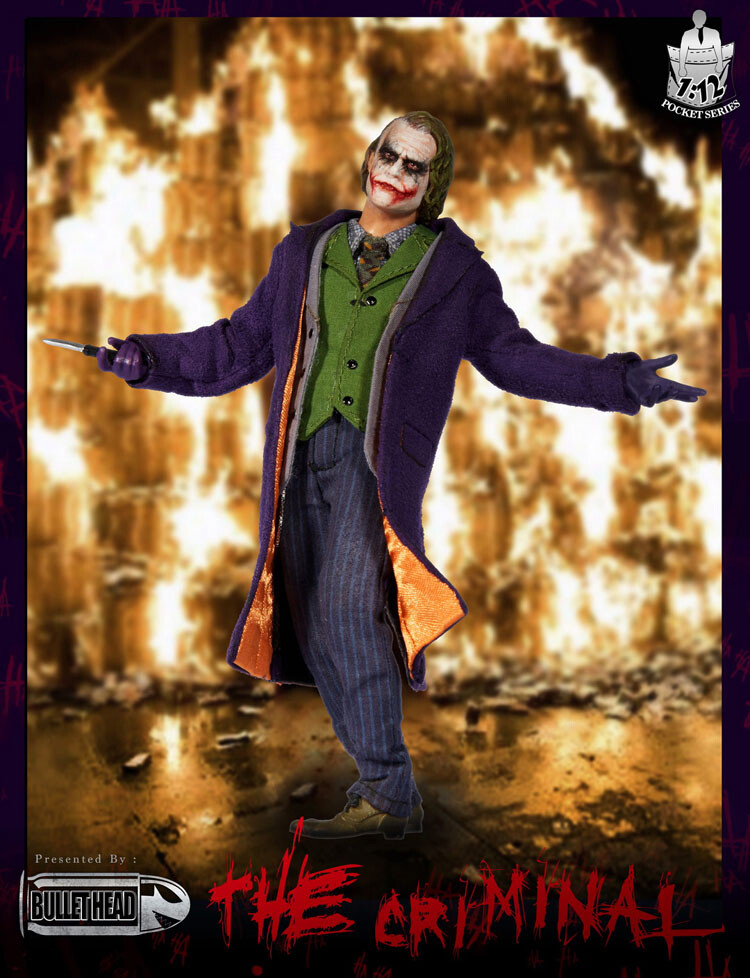 Bullet Head 1/12 サイズ ホアキンジョーカー BH008【新品】 Bullet Head THE Joker CRIMINAL Clown Action Figures 1:12 Model IN