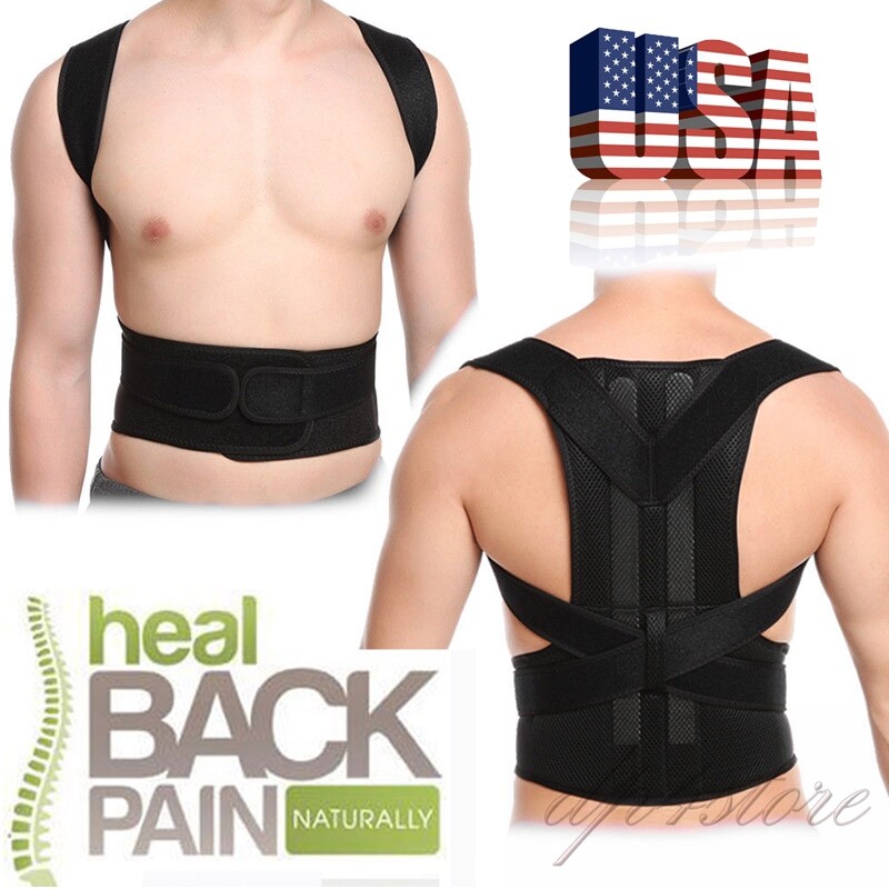 Unisex Posture Corrector Brace For Men & Women - Adjustable Back & Shoulder Support For Pain Relief