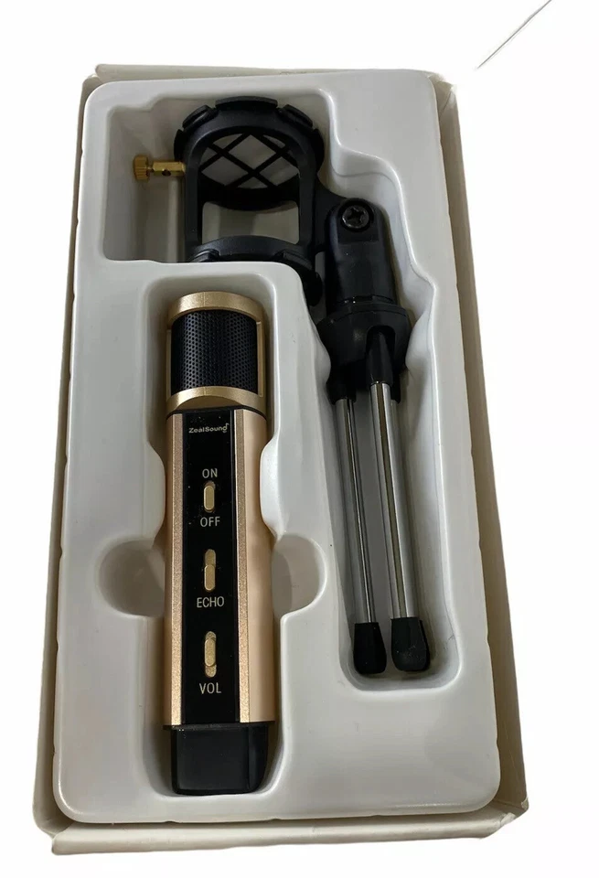 Studio Recording Microphone, ZealSound Condenser Broadcast Microphone w/Stand PC - Image 3 of 4