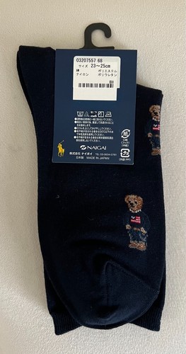 POLO RALPH LAUREN Women's Socks*USA Sweater Bear* Size 23-25 (5-7) MADE IN JAPAN - Picture 2 of 3