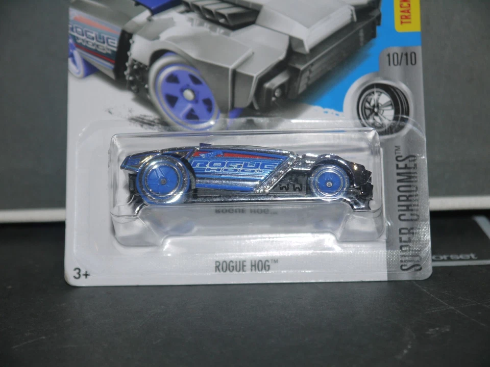 *NEW* HOT WHEELS ROGUE HOG SUPER CHROMES 2017 LONG CARD 204/365 10/10 - Image 2 of 4