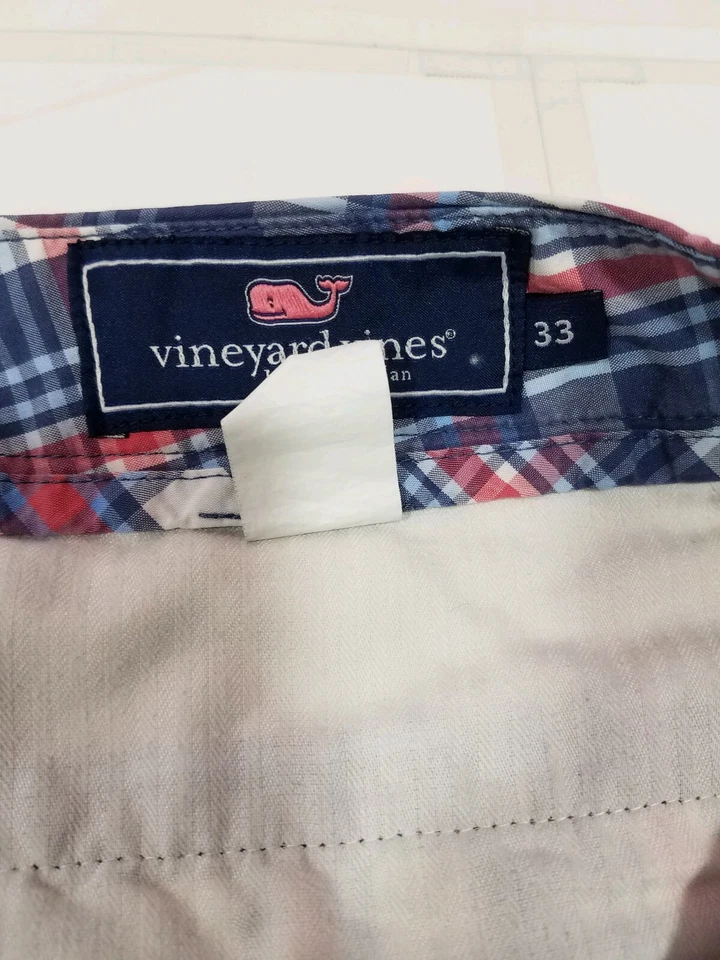 Pantalones Cortos Vineyard Vines Breaker Para Hombre Talla 33 Frente Plano Colorido A Cuadros Informales Foto 2 de 4