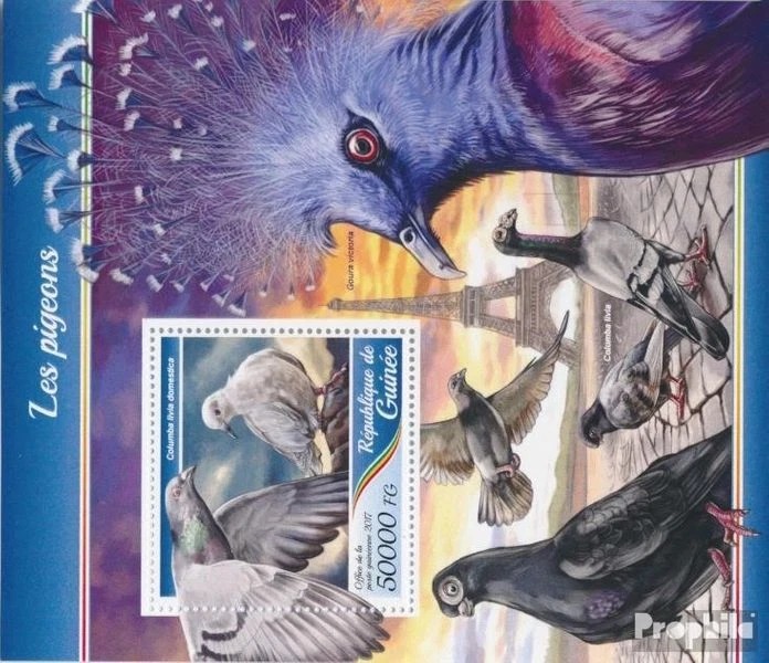 Briefmarken Guinea 2017 Mi Block 2810 postfrisch Vögel - Bild 1 von 1