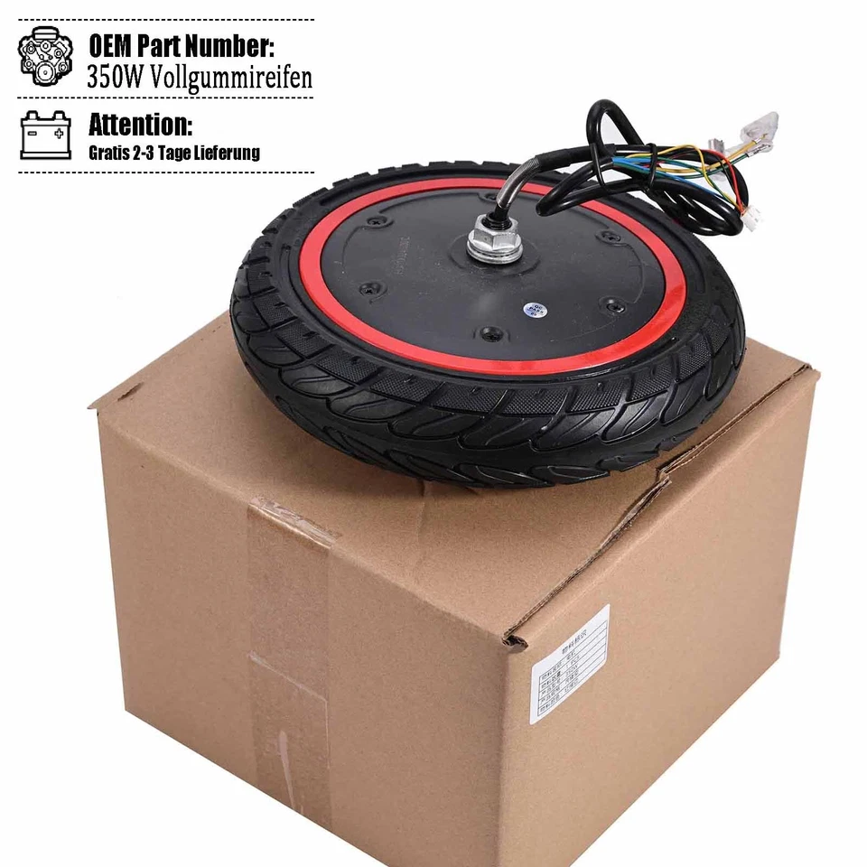 KE-AUTOPARTS® 350W E-scooter Motor Engine Wheel For Xiaomi M365/1S/Pro 2nd Vollgummireifen NEU