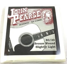 John Pearse Guitar Strings Acoustic 80/20 Bronze Wound Slightly Light #160SL