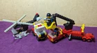 Vintage Lego sets Lot Police Helicopter Shell Tow Truck Fire truck incomplete
