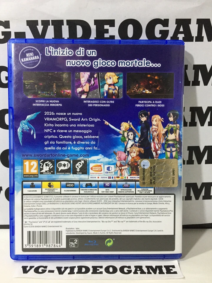 SWORD ART ONLINE HOLLOW REALIZATION , PS4, foto 2 di 3
