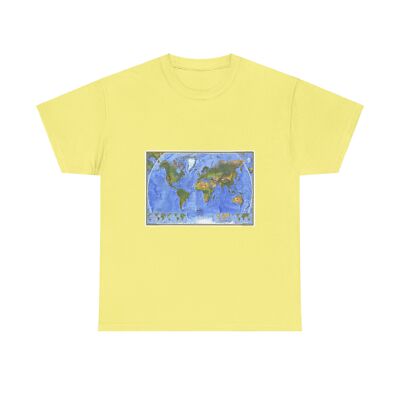 World Map - The Physical World (1975) (Map) T-Shirt