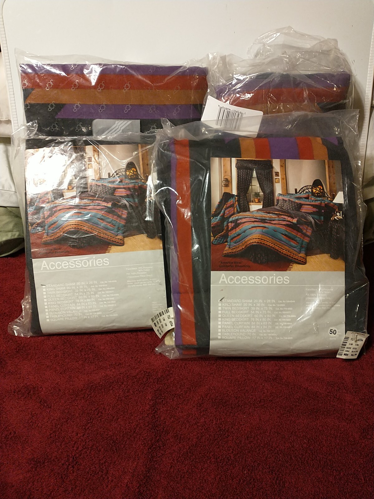 4 JC Penney American West Standard Pillow Shams 3 Brand New In Packages