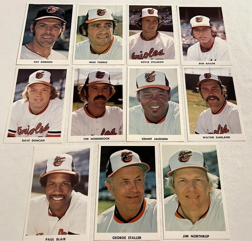 20 世纪 70 年代 BALTIMORE ORIOLES 团队发行明信片 26 张各种 WEAVER Cuellar McNally — 第 3/3 张图片