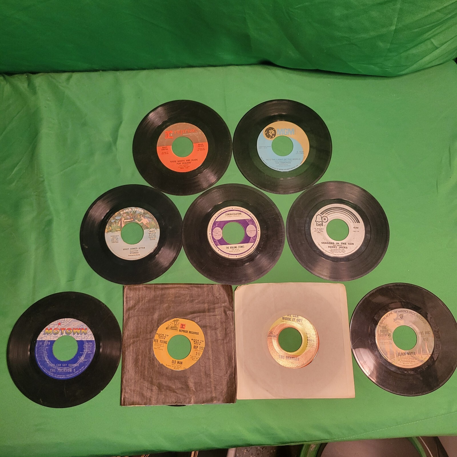 Lot of 9 LP 45 Records - Vintage Vinyl - UNTESTED