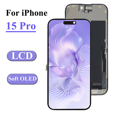 US Soft OLED For iPhone 15 Pro LCD Display Touch Screen Replacement Assembly Lot