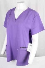Koi Next Gen Women's Scrub Top Hustle and Heart 3-Pocket Stretch Wisteria Purple