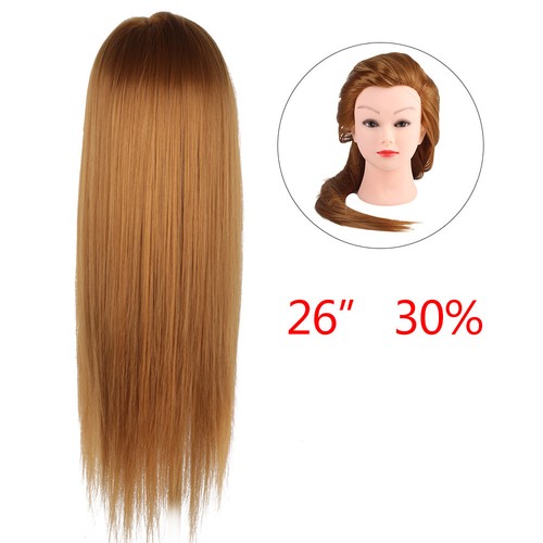24/26/30" Salon Hair Training Head Hairdressing Styling Mannequin Doll + Clamp - Picture 11 of 12