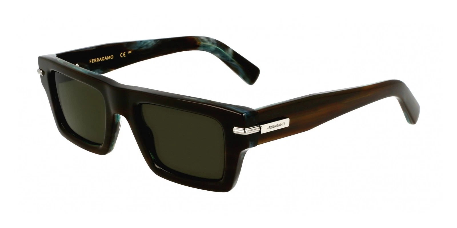 Ferragamo — Ferragamo SF2034S Striped khaki 50/22/145 MAN Sunglasses
