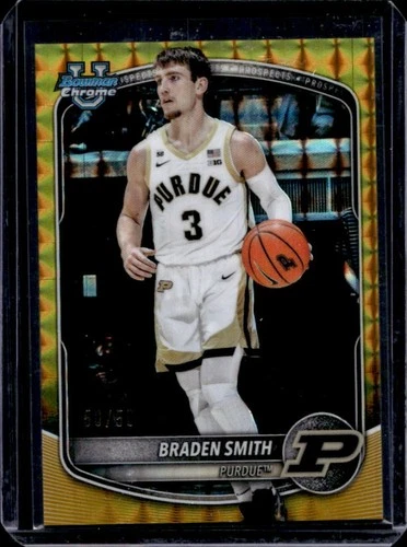2025-26 Bowman Braden Smith Chrome Prospects Gold Geometric Refractor #/50