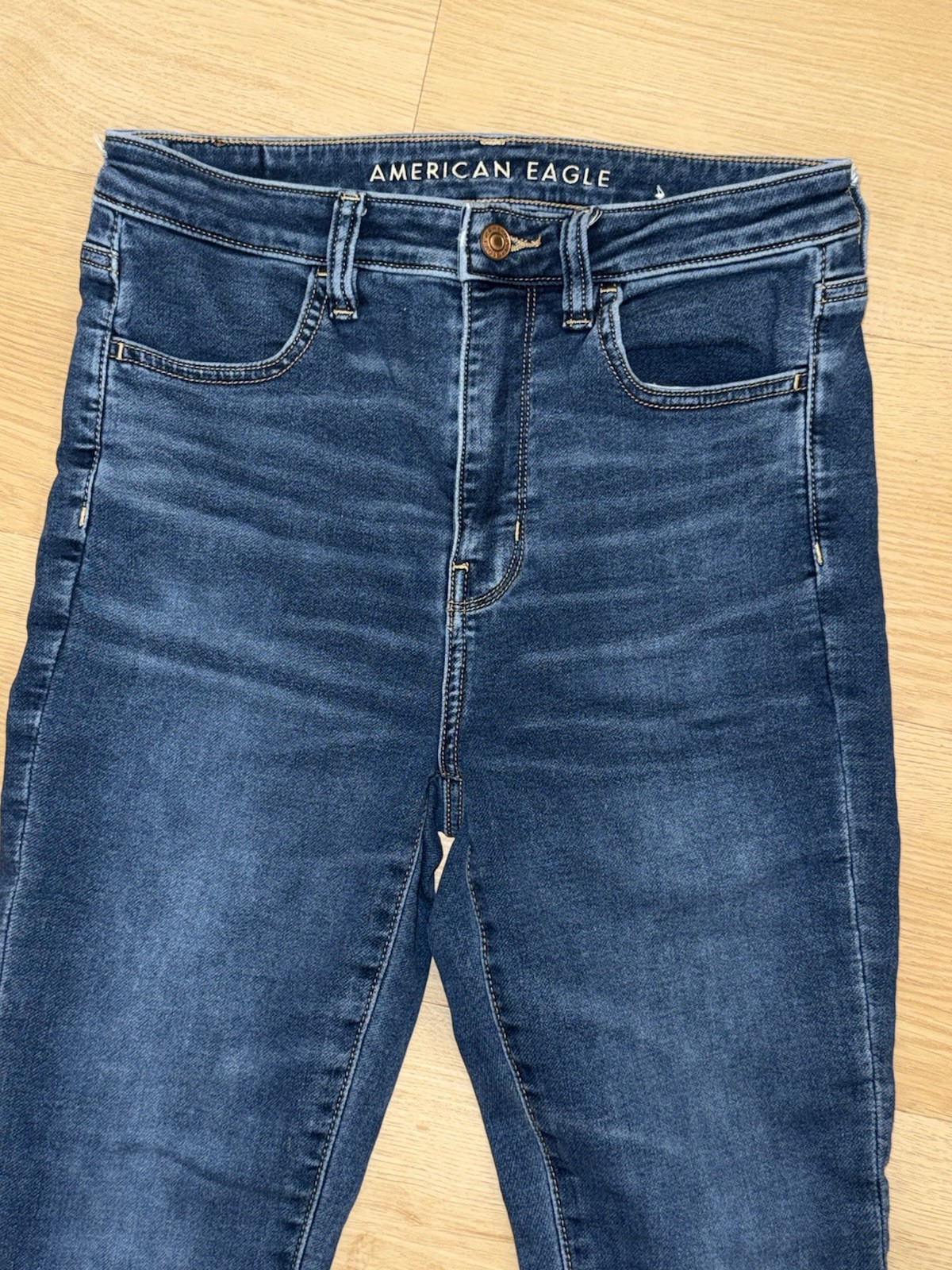 American Eagle Womens High Rise Jeggings Sz 6 Next Level Stretch Skinny Jeans image 2