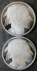 Two SilverTowne 1oz Silver Buffalo Rounds