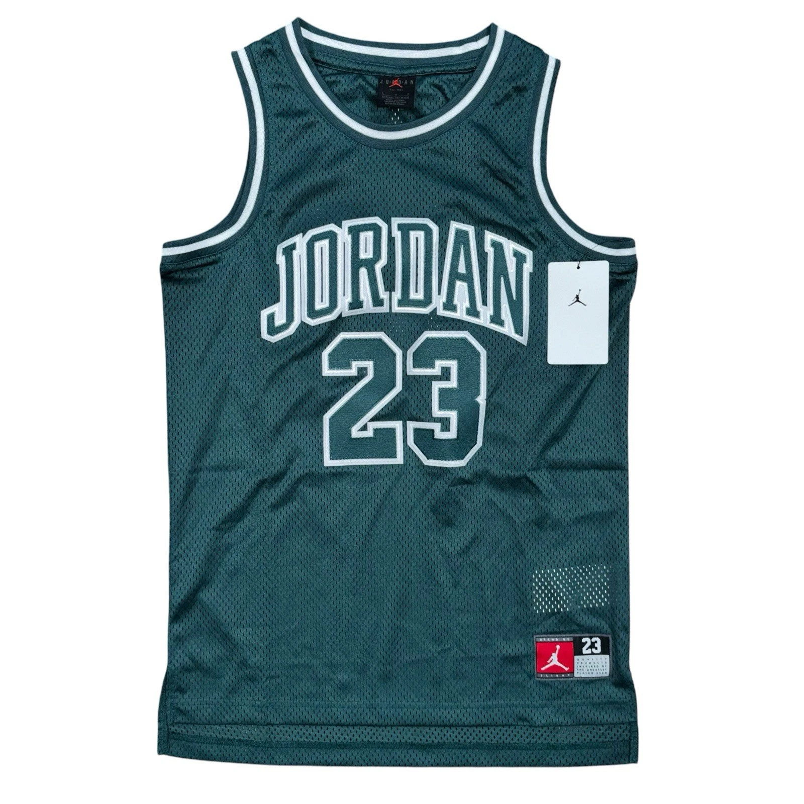 Air Jordan Michael Jordan Green Basketball Jersey Tank, Boy's Size Lg 95A773-EI8