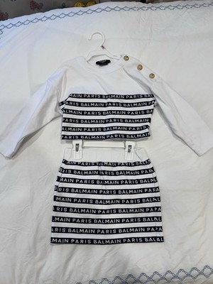 Balmain Paris Girls 2 Pc Set Top & Skirt Size 4T Pre Owned