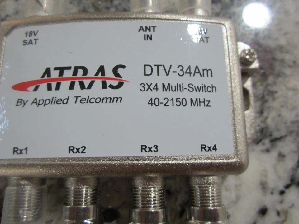 DTV-34Am Atras by Applied Telcomm 3x4 Muiti-Switch 40-2150 MHz DIRECTV Approved - Image 3 of 3