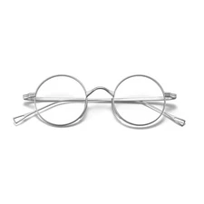 Unisex Classic Titanium Retro 45mm Spectacle Glasses Round Eyeglass Frames A