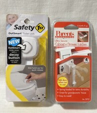  1 Safety 1st toilet lock and Cabinet n Drawer Latches 4pack