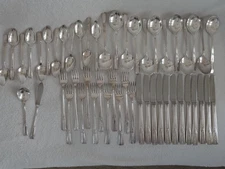 VTG Wm Rogers IS 50 Pc Service for 12 Revelation  Silverplate “ S” Monogram