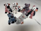 Ty Beanie Babies Lot of 7 Patriotic USA Vintage 90s Collectible Toys