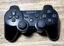 Sony Playstation 3 Controller PS3 OEM Dualshock Sixaxis Black Tested Works Great