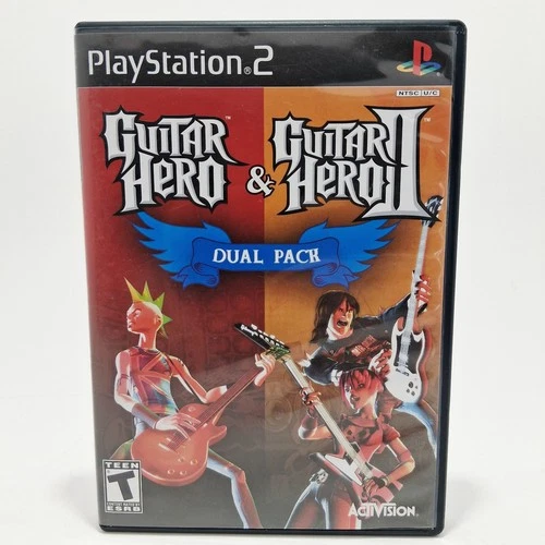 Guitar Hero Dual Pack I&II PlayStation 2 - Complete With Manual Tested Works