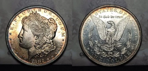 1882-S Morgan Silver Dollar $1 Choice/Gem BU Beautiful Golden Toning PL