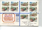 Isle of Man 1992 Railway 18p/23p FDC Registered Colby