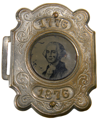 1776 - 1876 US Centennial George Washington Ferrotype Sash