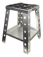 Pit Posse Off Road Universal Motorcycle Motocross Dirt Bike Stand w/ Tray Silver
