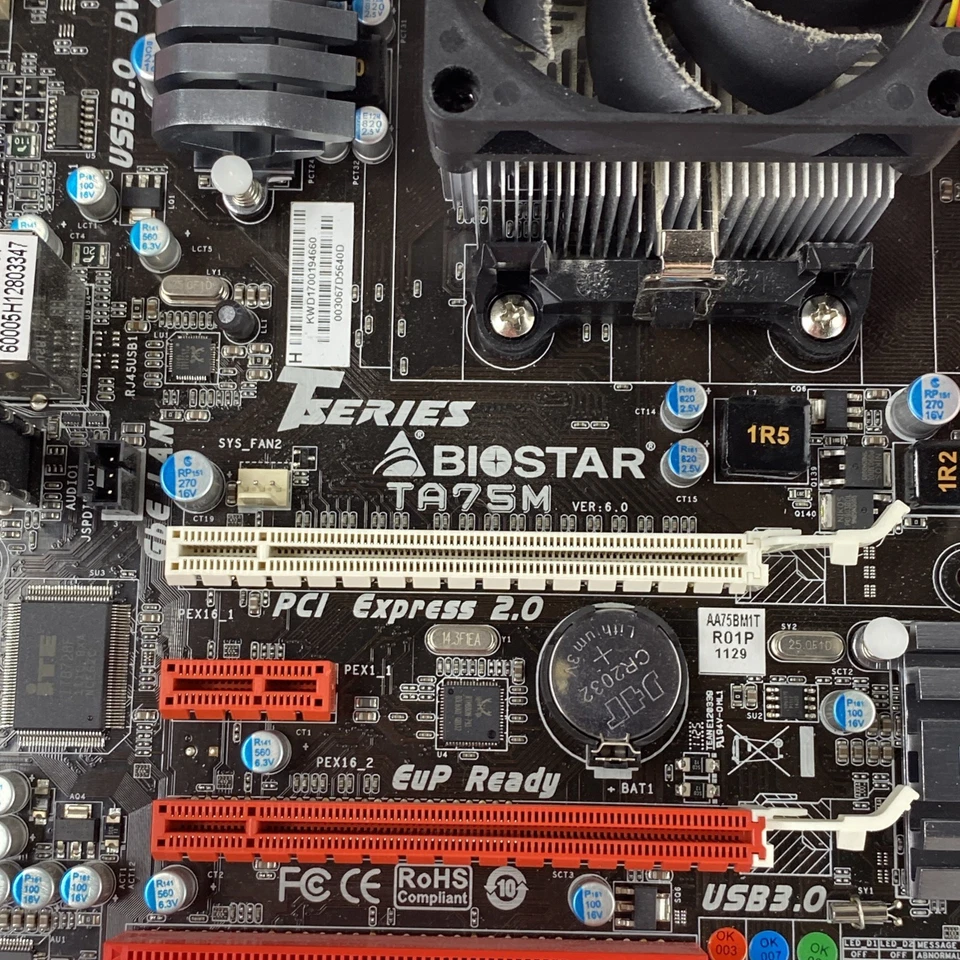 Biostat TA75M Motherboard AMD A8-3870 3.00 GHz 3GB RAM w/ Shield - Image 4 of 4