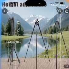 Lightweight 50 Inch Tripod With Swivel Flathead With 360 Movement