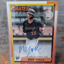 Topps 2025 Series 2 Nick Yorke Autograph Rookie Pittsburgh Pirates #90B2-NY
