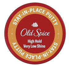 Old Spice Stay-In-Place Hair Styling Putty for Men, High Hold, Very Low Shine,