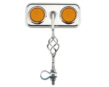 ALTALINE Bicycle Rectangle Cage Mirror Chrome Amber